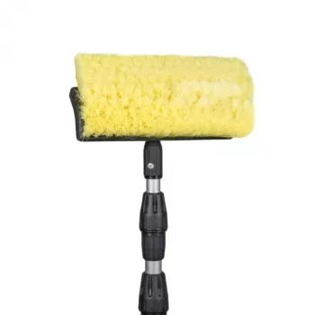 Bradas ESQ2356 kietų PP šerių šepečio galvutė sunkiems valymo darbams, žalia/juoda, su sriegiama rankena