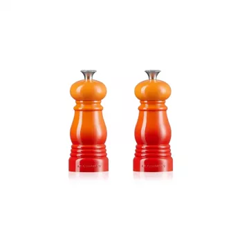 Le Creuset druskos ir pipirų malūnėlių rinkinys 11 cm Volcanic Orange