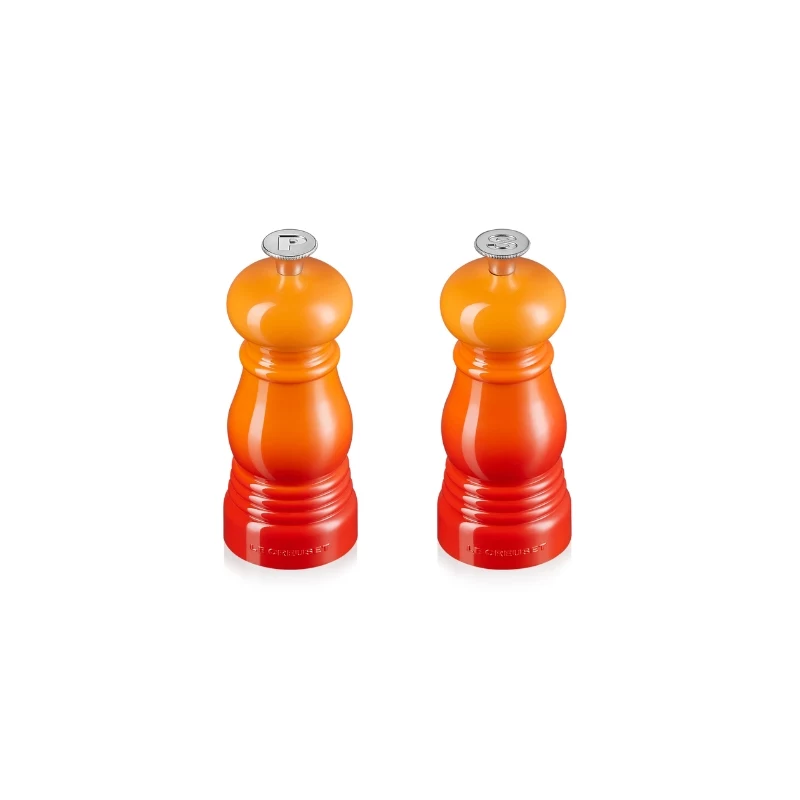 Le Creuset druskos ir pipirų malūnėlių rinkinys 11 cm Volcanic Orange
