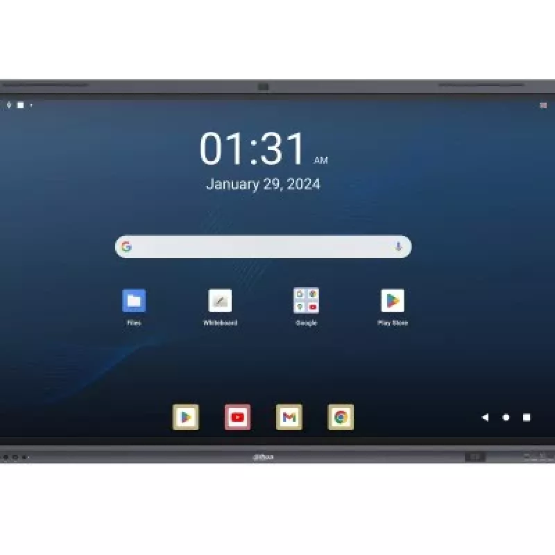 Dahua DHI-LPH65-MC480-U 65 colių 4K interaktyvus jutiklinis ekranas su Android 13, EDLA sertifikatu, 40 taškų IR jutikliu, 48MP kamera, 8 masyvų mikrofonu, Wi-Fi 6, 8GB RAM, 128GB talpa