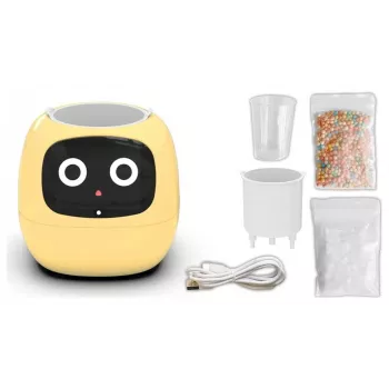 PlantsIO IVY Yellow išmanusis savilaistis žolinis sodas su LED auginimo šviesa ir programėlės valdymu