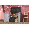 Keter Store It Out Midi Prime lauko sandėliukas, pilkas-juodas, 132x71,5x113,5 cm