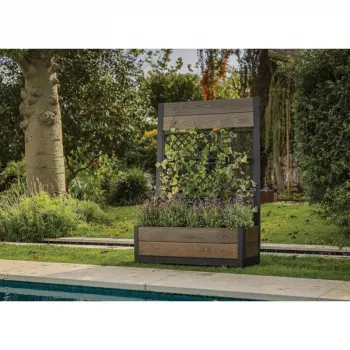 KETER Deco Tulip 110L 2-Rhombus Walnut Mesh gėlių vazonas