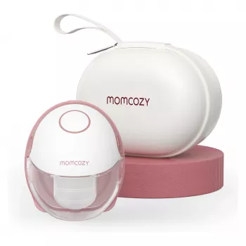Momcozy M6 nešiojamas krūties pientraukis – raudonas
