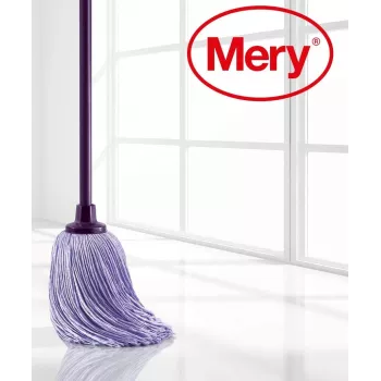 MERY La Original 22 cm keičiama mikropluošto šluostė su 140 cm koto rankena, 168 g