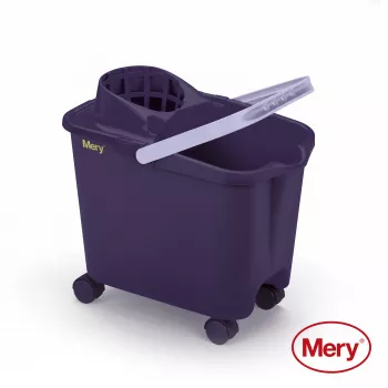MERY kibiras 14L su užmaunamais ratukais, violetinės spalvos