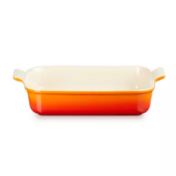 LE CREUSET Heritage stačiakampė kepimo forma 32x24cm / 4L oranžinė