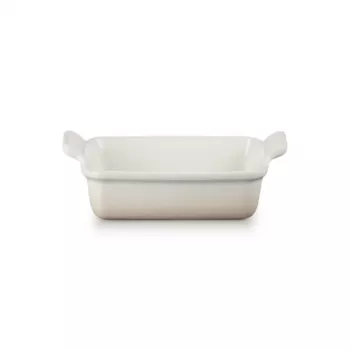 Le Creuset Rectangular Heritage Stoneware 19x14cm / 1,1L baltas