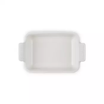 Le Creuset Rectangular Heritage Stoneware 19x14cm / 1,1L baltas