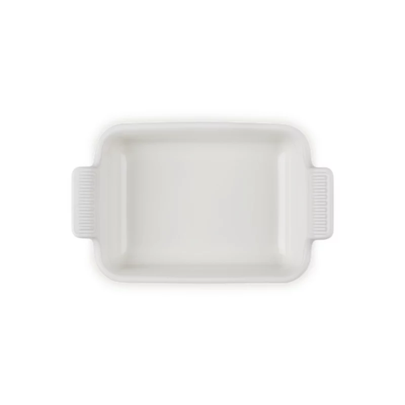 Le Creuset Rectangular Heritage Stoneware 19x14cm / 1,1L baltas
