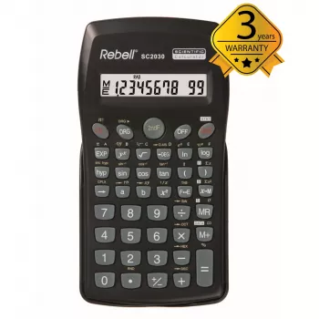 REBELL RE-SC2030 BX mokslinis skaičiuotuvas, 240 funkcijų, 2 eilučių LCD, juodas