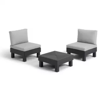 KETER Elements Balcony Set lauko baldų rinkinys, pilkas/šviesiai pilkas