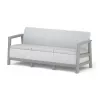 KETER sodo sofa trivietė Scandi Linea 3 vietų sofa šviesiai pilka/tamsiai plieno pilka