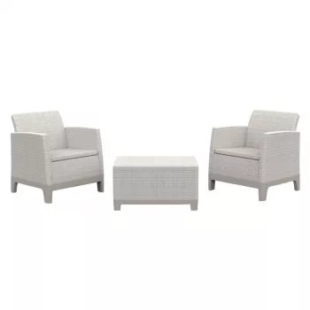 KETER Scandi Forma balkono baldų rinkinys pebble gray/light beige