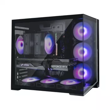 Zalman D40, ATX Mid Tower kompiuterio korpusas, 7 x 120mm ARGB ventiliatoriai, juodas