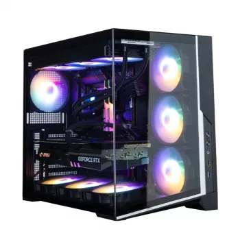 Zalman D40F, ATX Mid Tower kompiuterio korpusas, 7 x 120mm FRGB ventiliatoriai, juodas