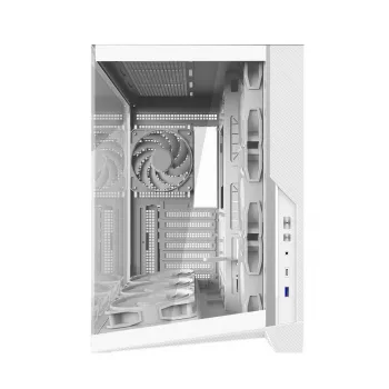 Zalman D40 White ATX vidutinio bokšto korpusas su 7 ARGB ventiliatoriais ir grūdintu stiklu