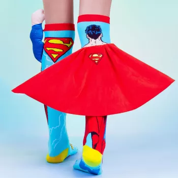 MADMIA vaikiškos kelnių ilgumo kojinės Superman pelerina 3D DC Comics / Ms001