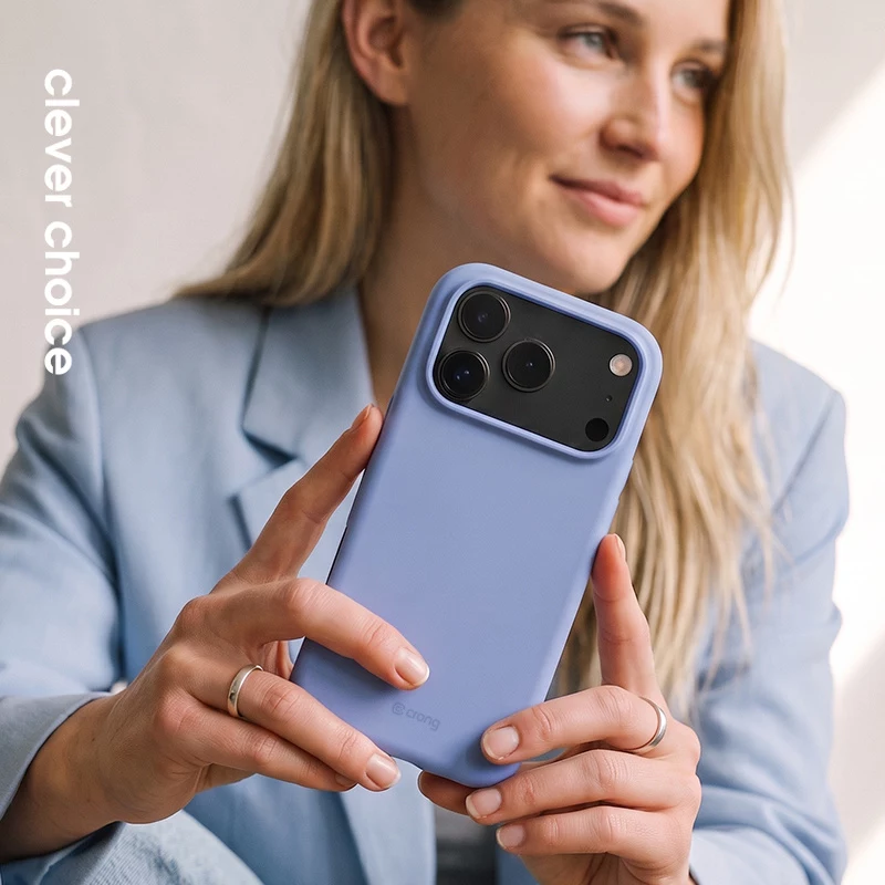 Crong Color Cover Magnetic – „MagSafe“ dėklas iPhone 18 Pro / 17 Pro (mėlynas)