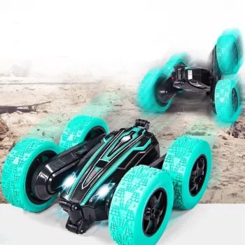 LEAN TOYS Twister Stunt Car valdomas gestais ir pulteliu, mėlynas