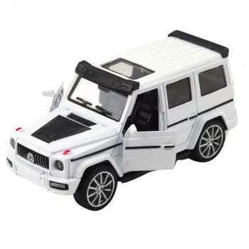 LEAN TOYS Off-road SUV automobilis, metalinis, pull-back pavara, atidaromos durys, mišrios spalvos