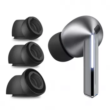 Tech-Protect ausų antgaliai Samsung Galaxy Buds 3 Pro ausinėms, dydžiai S / M / L, juodi (3 poros)