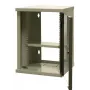 EMITER EM/SOHO-9U 10 colių 9U sieninis tinklo spintelė su stiklinėmis durelėmis, 325×330×445 mm, juoda
