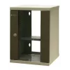 EMITER EM/SOHO-9U 10 colių 9U sieninis tinklo spintelė su stiklinėmis durelėmis, 325×330×445 mm, juoda