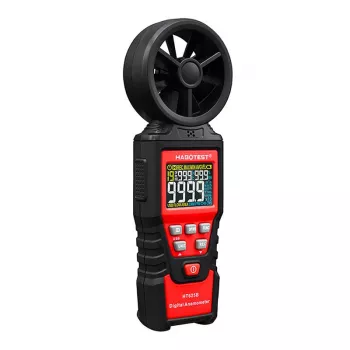 HABOTEST HT625B skaitmeninis anemometras su USB, vėjo greičio/temperatūros/oro tūrio matuoklis, apšviestas LCD ekranas, išorinis sparnuotės jutiklis