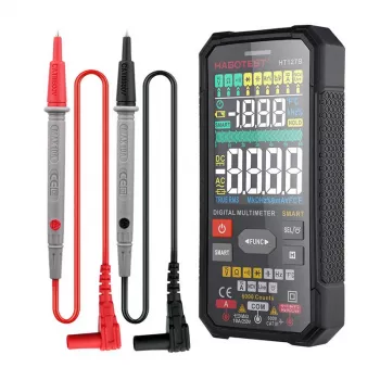 Habotest HT127B skaitmeninis universalus multimetras True RMS 6000 counts automatinis diapazonas su NCV ir temperatūros matavimu
