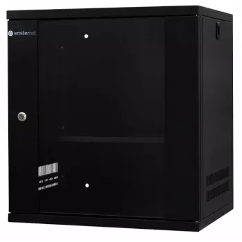 EMITER EM/SH02B5412-08 Light Series 19 colių 12U sieninis tinklo spintos korpusas, grūdinto stiklo durelės, 550×450×590 mm