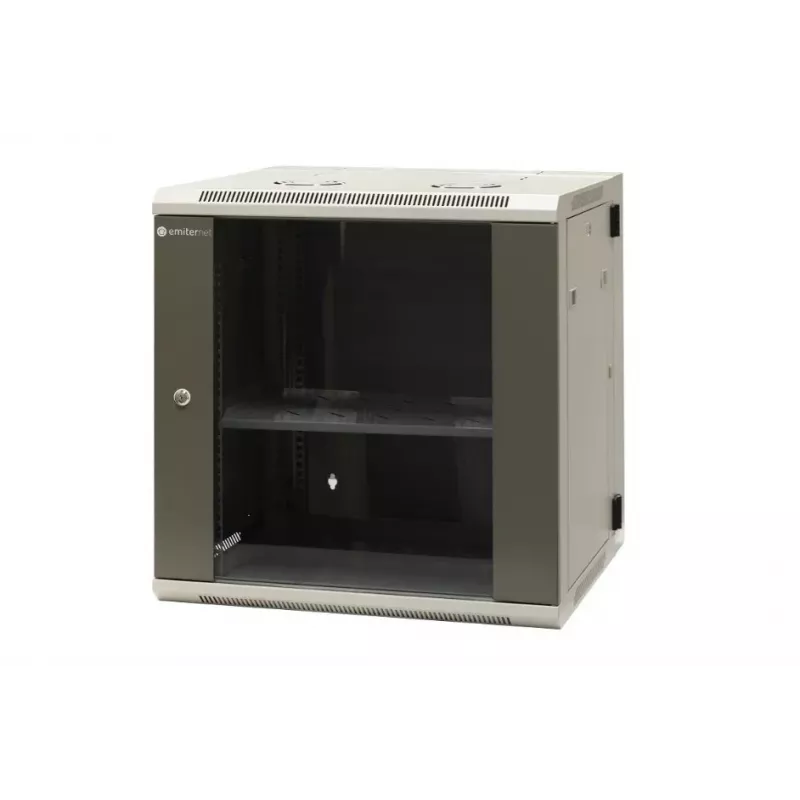 EMITER EM/AH6512 12U sieninis tinklo spintelė, 600×550×635 mm, stiklinėmis durelėmis