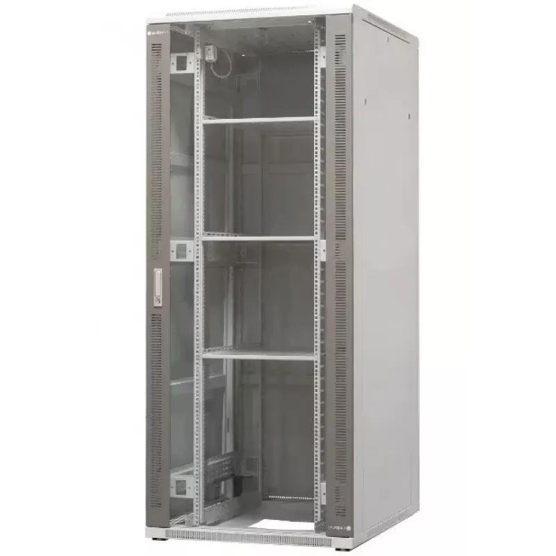 EMITER EM/SH05D-8042 laisvai stovintis serverių spintos korpusas 42U 800x1000x1980mm juodas stiklo/plieno durys