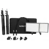 Nanlite LUMIPAD 25 2KIT dvispalvis LED skydelių rinkinys su stovais ir krepšiu