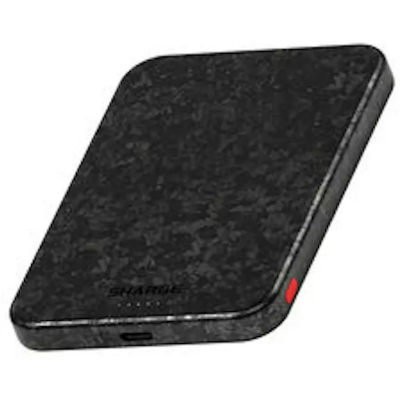 SHARGE CarbonMag 5K nešiojamas įkroviklis (powerbank), 15W Qi, 20W USB-C - 5.000mAh, juodas