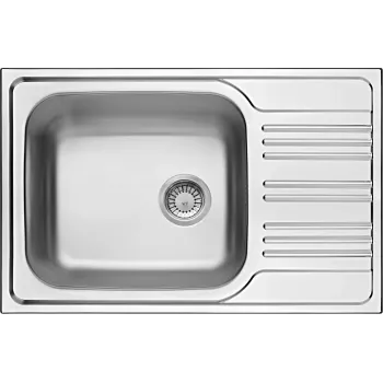 DEANTE ZEX 311B 1 kriauklės plieninė kriauklė su džiovinimo lentelė, nerūdijantis plienas, reversinė, 780x435 mm