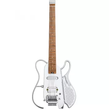 DONNER HUSH-X LIVE WHITE – elektrinė gitara su integruotu garsiakalbiu