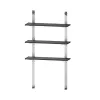 KETER Shelving Kit 100 – 5 lentynų reguliuojamas plastikinis regalų rinkinys, 100 kg bendra apkrova, juodas
