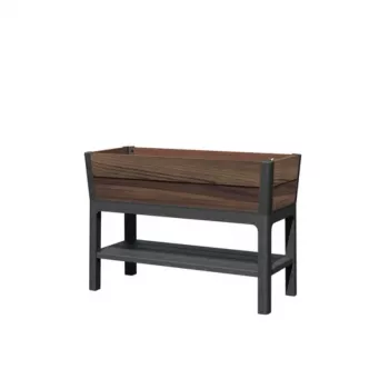 KETER Deco Elevated Garden Bed 48L riešutmedžio spalvos pakeltas lysvė