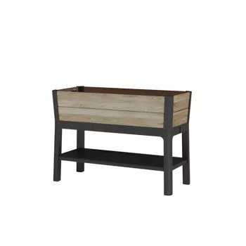KETER Deco Elevated Garden Bed 48L riešutmedžio spalvos pakeltas lysvė