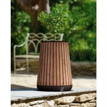 KETER Deco Conic Planter Tall Venetian Brown gėlių vazonas