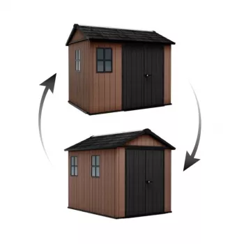 Keter Newton Plus 9x7.5 sodo namelis, rudas