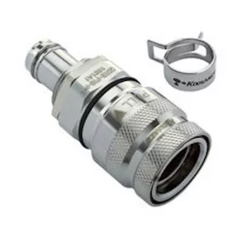 Koolance QDT3 Viton greito atjungimo mova, moteriška, skydinė - 10 mm vidinis skersmuo (3/8 colio)