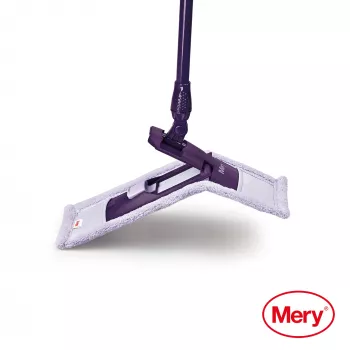 MERY mikropluošto mopas 45 cm su metaliniu kotu 140 cm