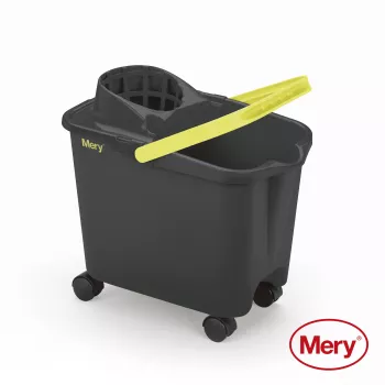 MERY Bucket 14L su užmaunamais ratukais, pilka