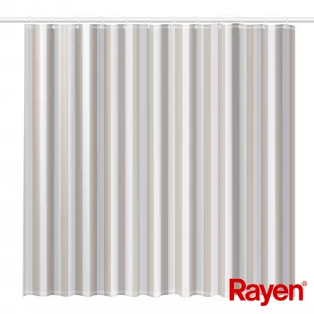 RAYEN dušo užuolaida 180x200cm balta/bež, PEVA