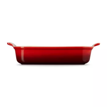 LE CREUSET Heritage stačiakampė kepimo forma, keramika, 32x24cm / 4L, raudona