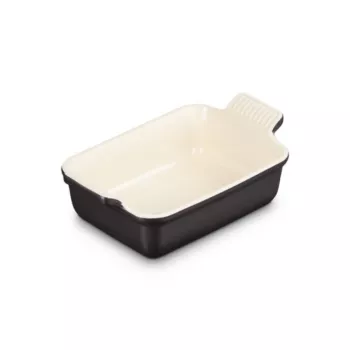 Le Creuset Rectangular Heritage Stoneware 19x14cm / 1,1L juodas