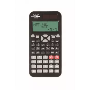 REBELL RE-SC2060S BX mokslinis skaičiuotuvas, 240 funkcijų, 2 eilučių LCD, maitinamas baterija, juodas