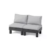 KETER sodo sofa dvivietė Elements 2 Seater pilka/šviesiai pilka